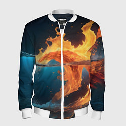 Мужской бомбер Вода и огонь