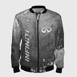 Бомбер мужской Infiniti - grey gradient вертикально, цвет: 3D-черный