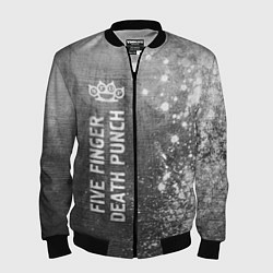 Мужской бомбер Five Finger Death Punch - grey gradient по-вертика