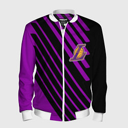 Бомбер мужской Лейкерс, цвет: 3D-белый