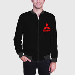 Бомбер мужской Mitsubishi logo, цвет: 3D-черный — фото 2
