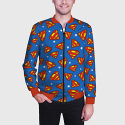 Бомбер мужской Супермен паттерн, цвет: 3D-красный — фото 2