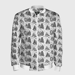 Мужской бомбер Новогодние зверята