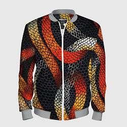 Мужской бомбер В змеях