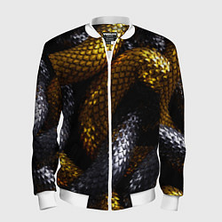 Бомбер мужской Звенья одной цепи, цвет: 3D-белый