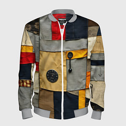 Мужской бомбер Ретро пэчворк