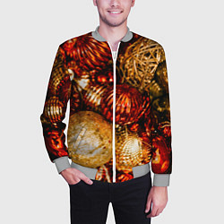 Бомбер мужской Новогоднее ёлочное украшение, цвет: 3D-меланж — фото 2