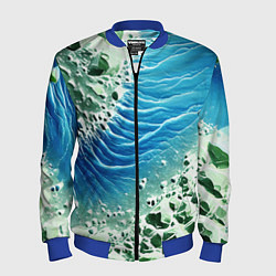 Мужской бомбер Берег и синие волны