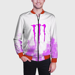 Бомбер мужской Monster energy neon flame, цвет: 3D-красный — фото 2