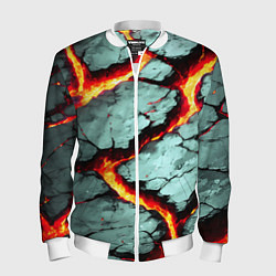 Бомбер мужской Треснувший камень жёлтый, цвет: 3D-белый