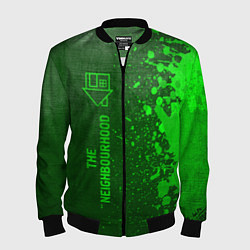 Бомбер мужской The Neighbourhood - green gradient по-вертикали, цвет: 3D-черный