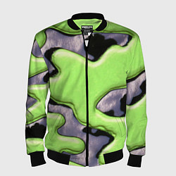 Бомбер мужской Зеленый объемный камуфляж, цвет: 3D-черный