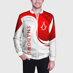 Бомбер мужской Assassins creed - shadows, цвет: 3D-белый — фото 2