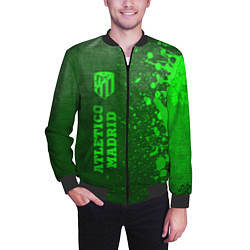 Бомбер мужской Atletico Madrid - green gradient по-вертикали, цвет: 3D-черный — фото 2