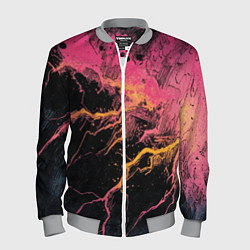 Мужской бомбер Абстрактные молнии текстура