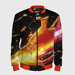 Мужской бомбер Динамичная краска текстура