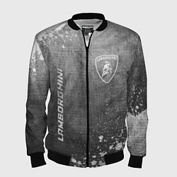 Мужской бомбер Lamborghini - grey gradient вертикально