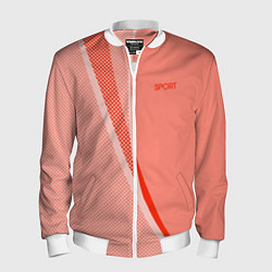 Мужской бомбер Sport персиковый с полосой