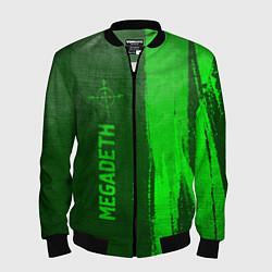 Бомбер мужской Megadeth - green gradient по-вертикали, цвет: 3D-черный