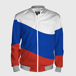 Мужской бомбер Флаг России волной