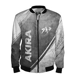 Мужской бомбер Akira - grey gradient вертикально