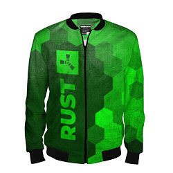 Бомбер мужской Rust - green gradient по-вертикали, цвет: 3D-черный