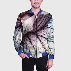 Бомбер мужской Раскрытый цветок, цвет: 3D-синий — фото 2
