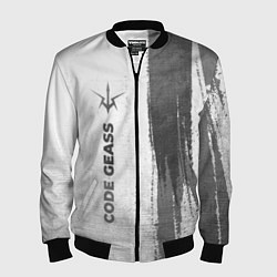 Бомбер мужской Code Geass - white gradient по-вертикали, цвет: 3D-черный