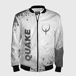 Бомбер мужской Quake - white gradient вертикально, цвет: 3D-черный