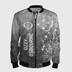 Мужской бомбер Ozzy Osbourne - grey gradient по-вертикали