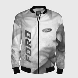 Мужской бомбер Ford - white gradient вертикально