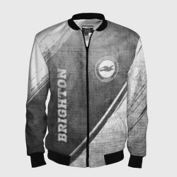 Мужской бомбер Brighton - grey gradient вертикально