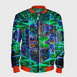 Мужской бомбер Психоделика узор кислотный