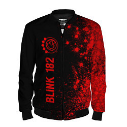 Бомбер мужской Blink 182 - red gradient по-вертикали, цвет: 3D-черный