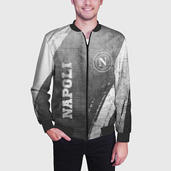 Бомбер мужской Napoli - grey gradient вертикально, цвет: 3D-черный — фото 2