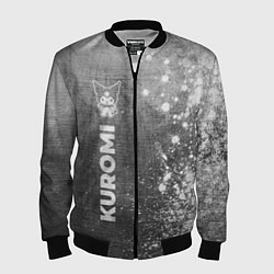 Мужской бомбер Kuromi - grey gradient по-вертикали
