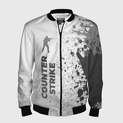 Бомбер мужской Counter Strike - white gradient по-вертикали, цвет: 3D-черный