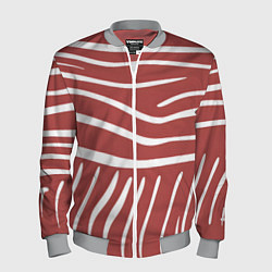 Мужской бомбер Полоски красной зебры