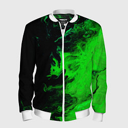 Бомбер мужской Color green black, цвет: 3D-белый