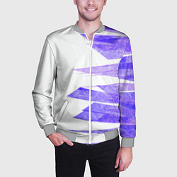 Бомбер мужской Color white purple, цвет: 3D-меланж — фото 2