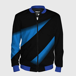 Мужской бомбер Color blue black line