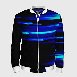 Мужской бомбер Color blue black