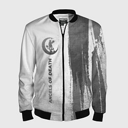 Мужской бомбер Angels of Death - white gradient по-вертикали