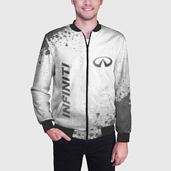 Бомбер мужской Infiniti - white gradient вертикально, цвет: 3D-черный — фото 2