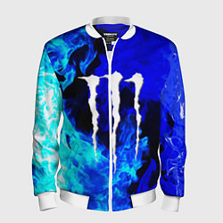 Мужской бомбер Monster energy синий дым