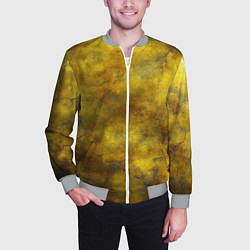 Бомбер мужской Золотая ржавая текстура, цвет: 3D-меланж — фото 2