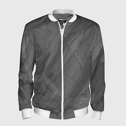 Бомбер мужской Серая текстура каменная мрамор, цвет: 3D-белый