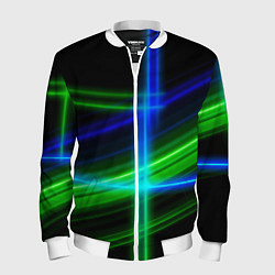Бомбер мужской Color blue black green, цвет: 3D-белый
