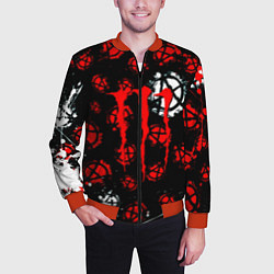 Бомбер мужской Monster energy anarhy, цвет: 3D-красный — фото 2