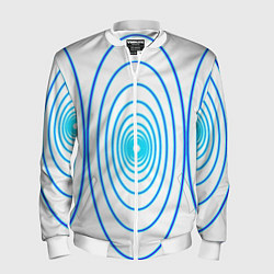 Бомбер мужской Овалы с свечением, цвет: 3D-белый